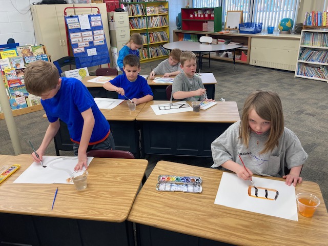 Shickley Public School - Painting in First Grade
